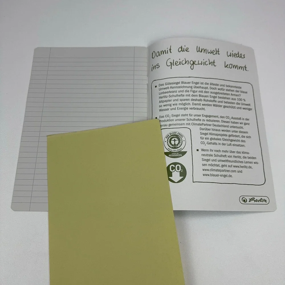 Herlitz x.book Schulheft A4 Notebook Set of 3 Lineatur 27 Blue‎ Recycled Paper